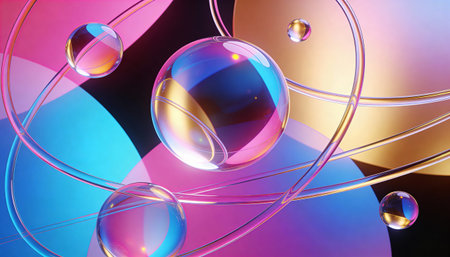 3D illustration of abstract geometric composition,digital artwork for creative graphic design.