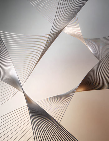 Abstract 3d rendering of a metal structure. Futuristic background.