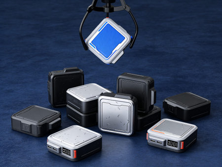 3d illustration of a 3d rendering of a group of electronic devices
