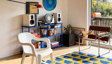 Interior of a modern house, living room with furniture and equipment
