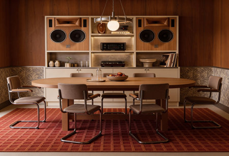 Interior of a modern kitchen. 3D render. Vintage style.