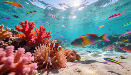 Coral and fish in the Red Sea. Egypt, Sharm El Sheikh