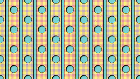 Seamless abstract retro pattern illustration 3d rendering