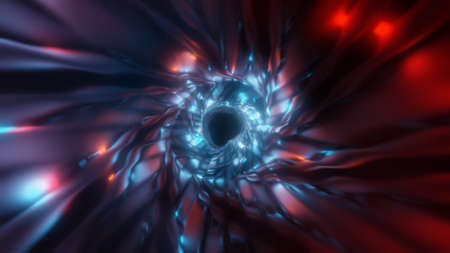 abstract colorful endless tunnel 3d render background