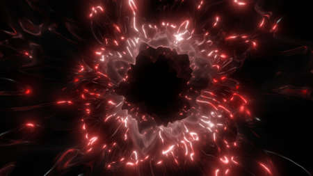 abstract reflective tunnel background illustration 3d render