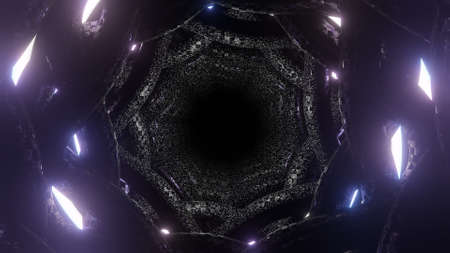 abstract endless torus tunnel 3d rendering illustration background
