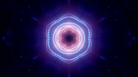 abstract futuristic kaleidoscope effect 3d rendering illustration background