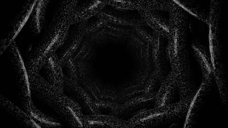 abstract endless torus tunnel 3d rendering illustration backgroundの写真素材