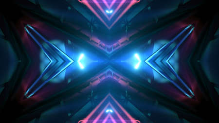 abstract futuristic kaleidoscope effect 3d rendering illustration background