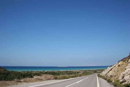 Coast Road to Monolithosの写真素材