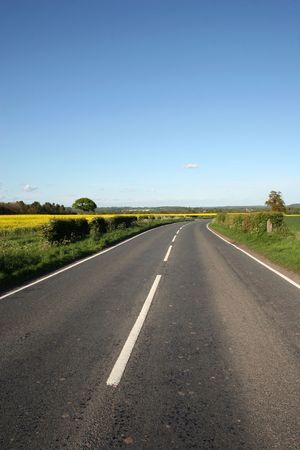 B-Road Through English Countrysideの写真素材