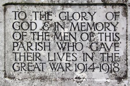 First World War memorial to the lost men of the parish of Feckenham in Worcestershire, UKの写真素材