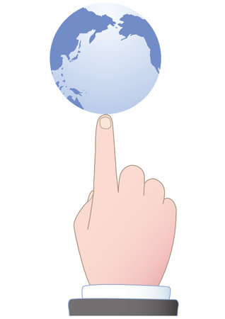 Aiming for the global marketのイラスト素材