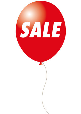 Balloon for sales promotion announcing a saleのイラスト素材
