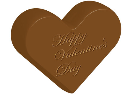 Happy Valentine's Day heart shaped chocolateのイラスト素材