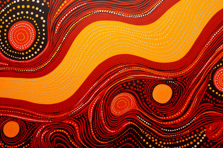 Abstract background with dots and lines. vector illustration for your design.の素材