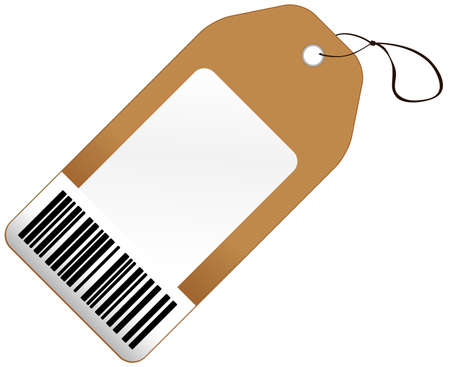 Price tags with barcodeのイラスト素材