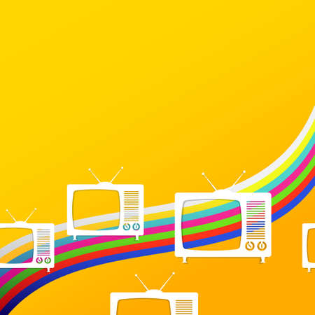 Background with TVのイラスト素材