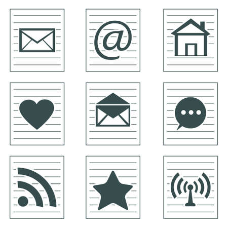 e-mail iconsのイラスト素材