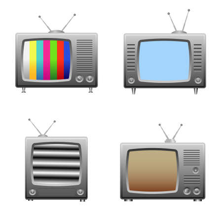 Retro TV iconsのイラスト素材