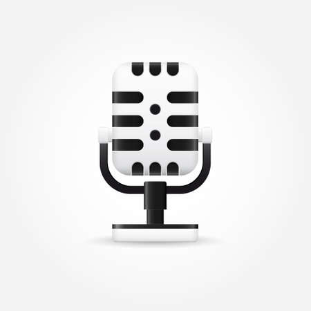 Retro microphone iconのイラスト素材