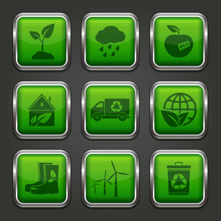 Eco app iconsのイラスト素材