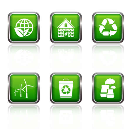 Ecology vector iconsのイラスト素材