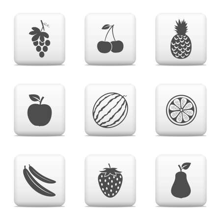 Vector fruit iconsのイラスト素材