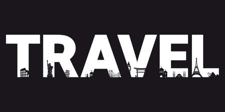 Travel - vector letters for designのイラスト素材