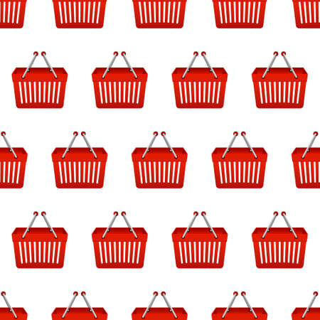 Shopping basket seamless patternのイラスト素材