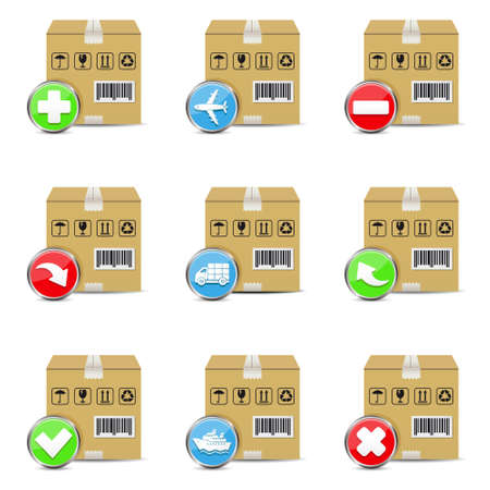 Shipping icons setのイラスト素材