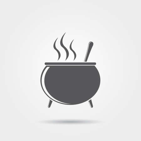 Halloween witch's cauldron iconのイラスト素材