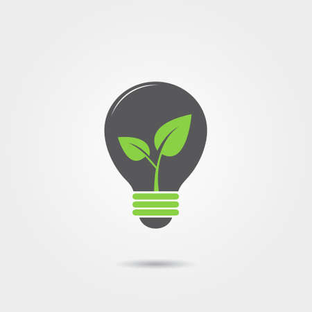 Eco light bulb iconのイラスト素材