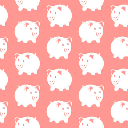 Seamless pattern with piggyのイラスト素材