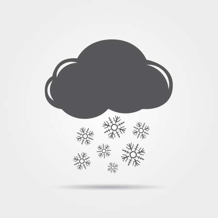 Cloud with snow iconのイラスト素材