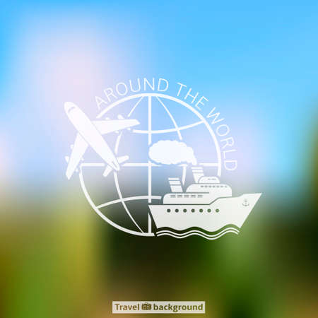 Around the world - blurred travel backgroundのイラスト素材