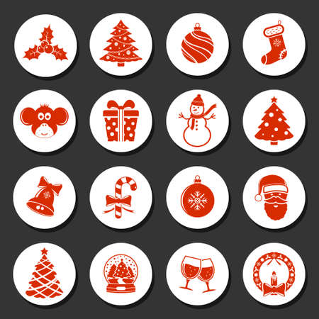 Christmas icons set. Vectorのイラスト素材