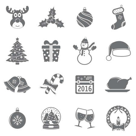 Vector Christmas icons collectionのイラスト素材