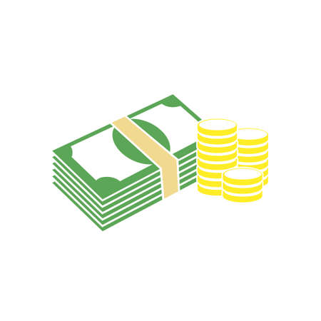 Vector money icon isolated on whiteのイラスト素材