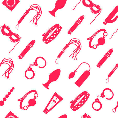 seamless sex shop patternのイラスト素材