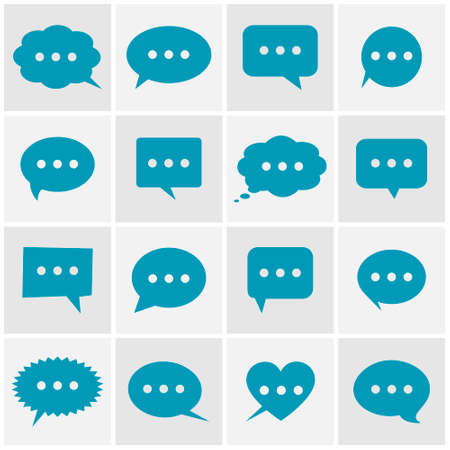 speech bubble iconsのイラスト素材