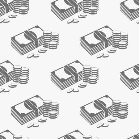 Seamless pattern with moneyのイラスト素材