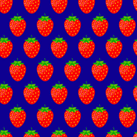 Sweet strawberry seamless vector pattern