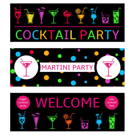 Cocktail party invitation, brochures templates.のイラスト素材