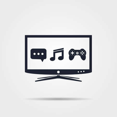 Smart TV icon. Vector illustration.のイラスト素材