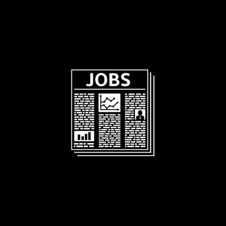 Jobs newspaper. Vector illustration.のイラスト素材