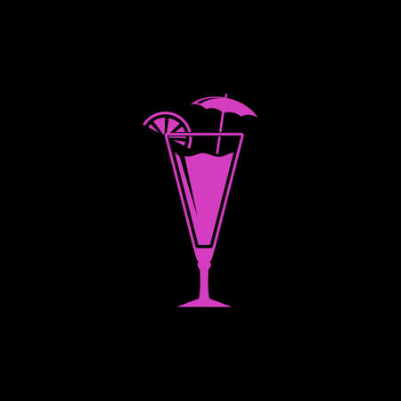 Cocktail icon. Vector illustration.のイラスト素材