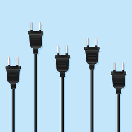 Many power supply plugsのイラスト素材