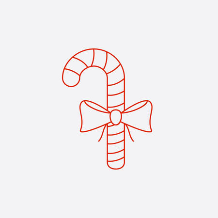 Candy cane line icon illustration.のイラスト素材