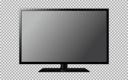 Modern TV with blank screen isolated on transparent backgroundのイラスト素材